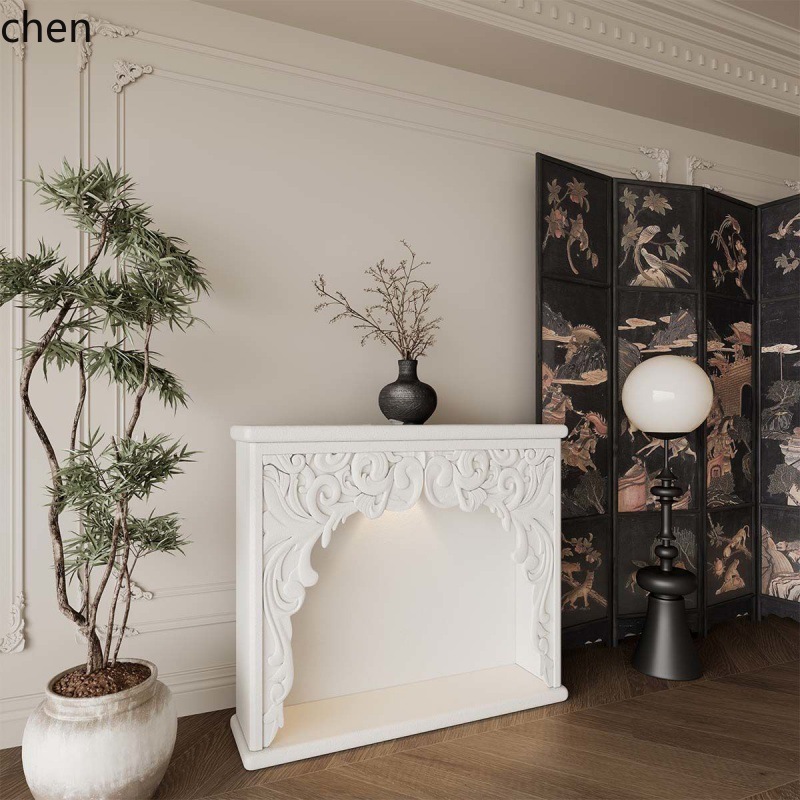 Photography Lighting Style - HT Cream Style Living Room Carved