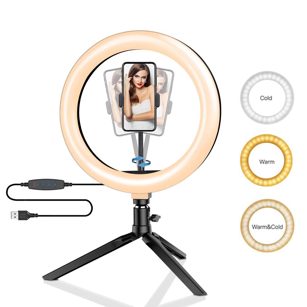 Photography Video Lighting Kit - 26cm 10 inch Led Ring Selfie