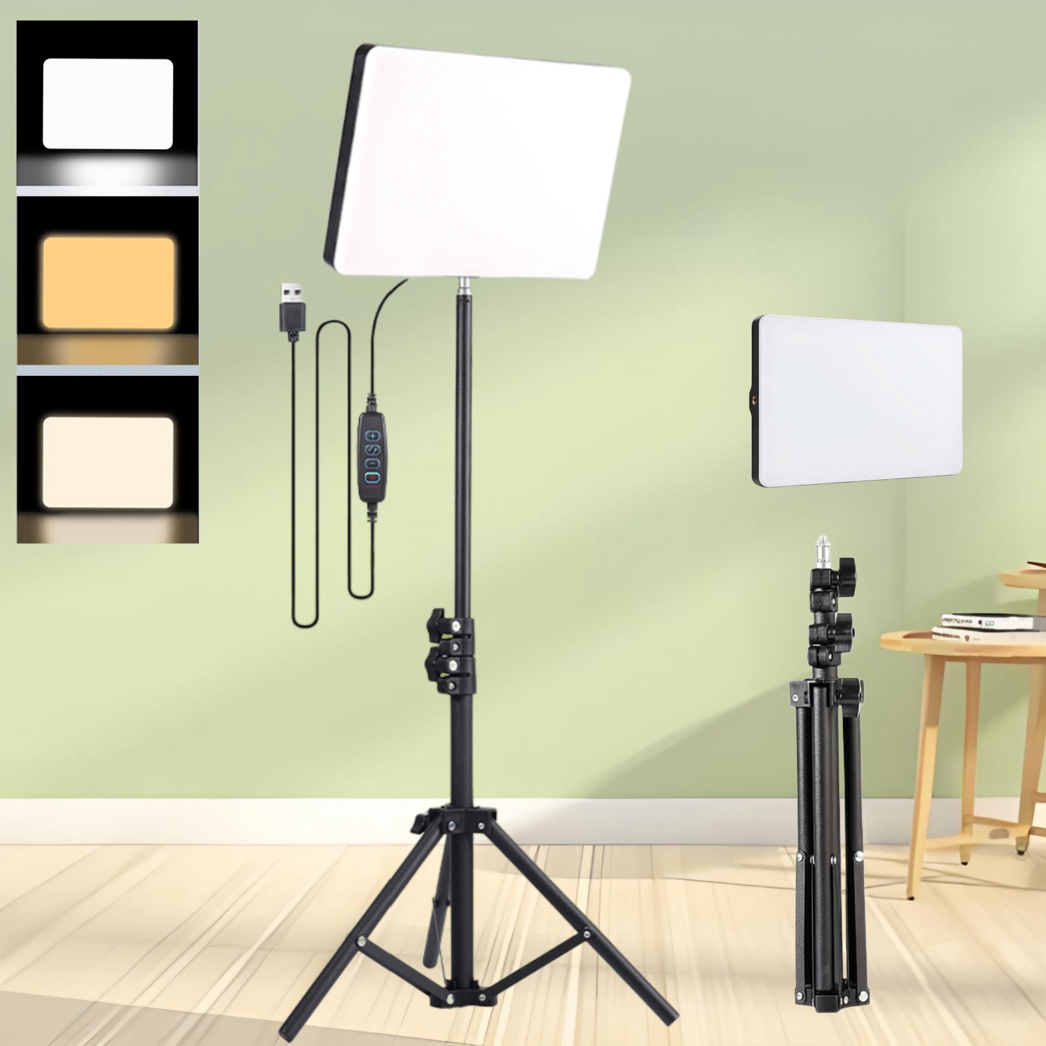 Photography Lighting For Portraits - Live Streaming Ring Light Set: 10-Inch