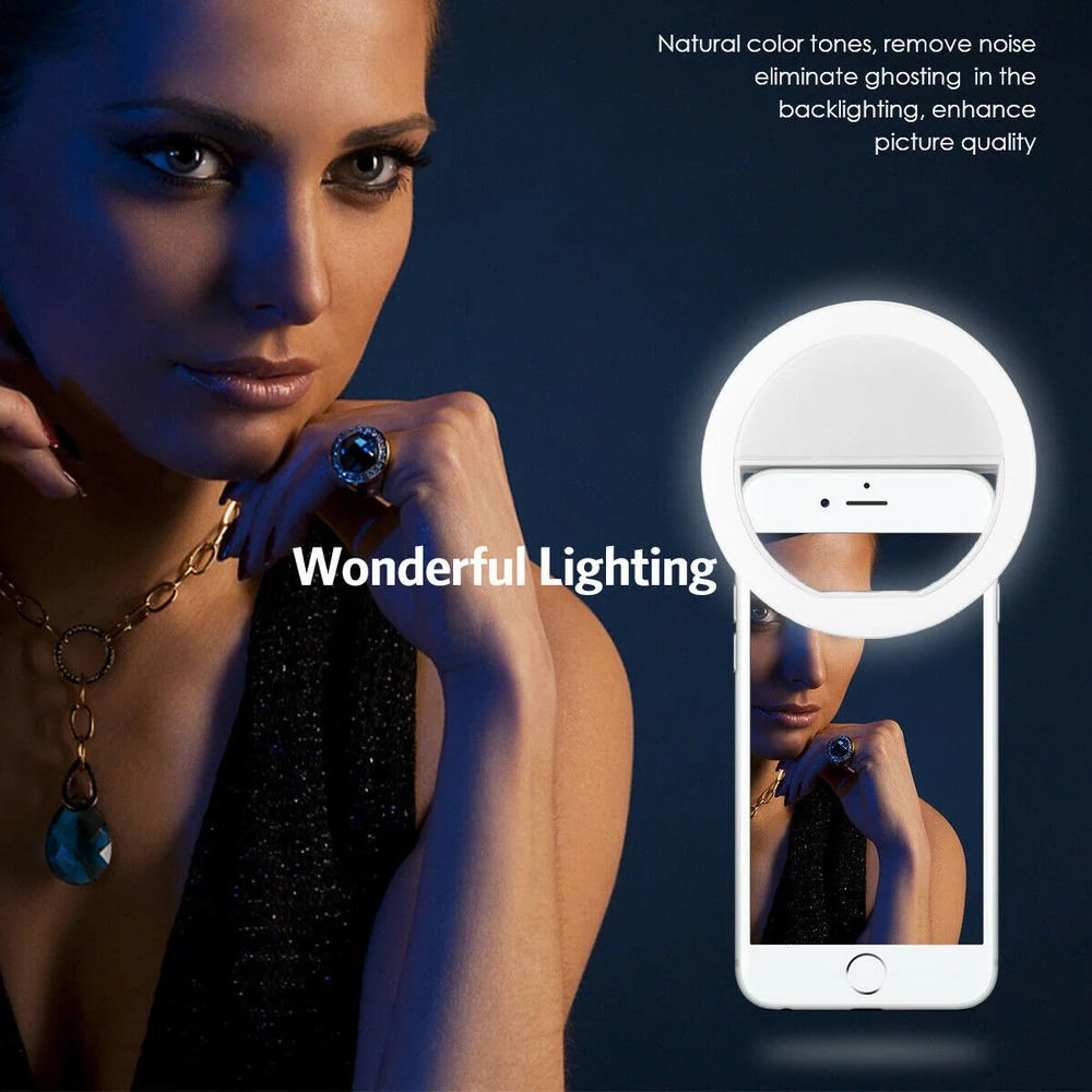 USB Charging LED Selfie Ring L - Photography Lighting Portable recension och pris