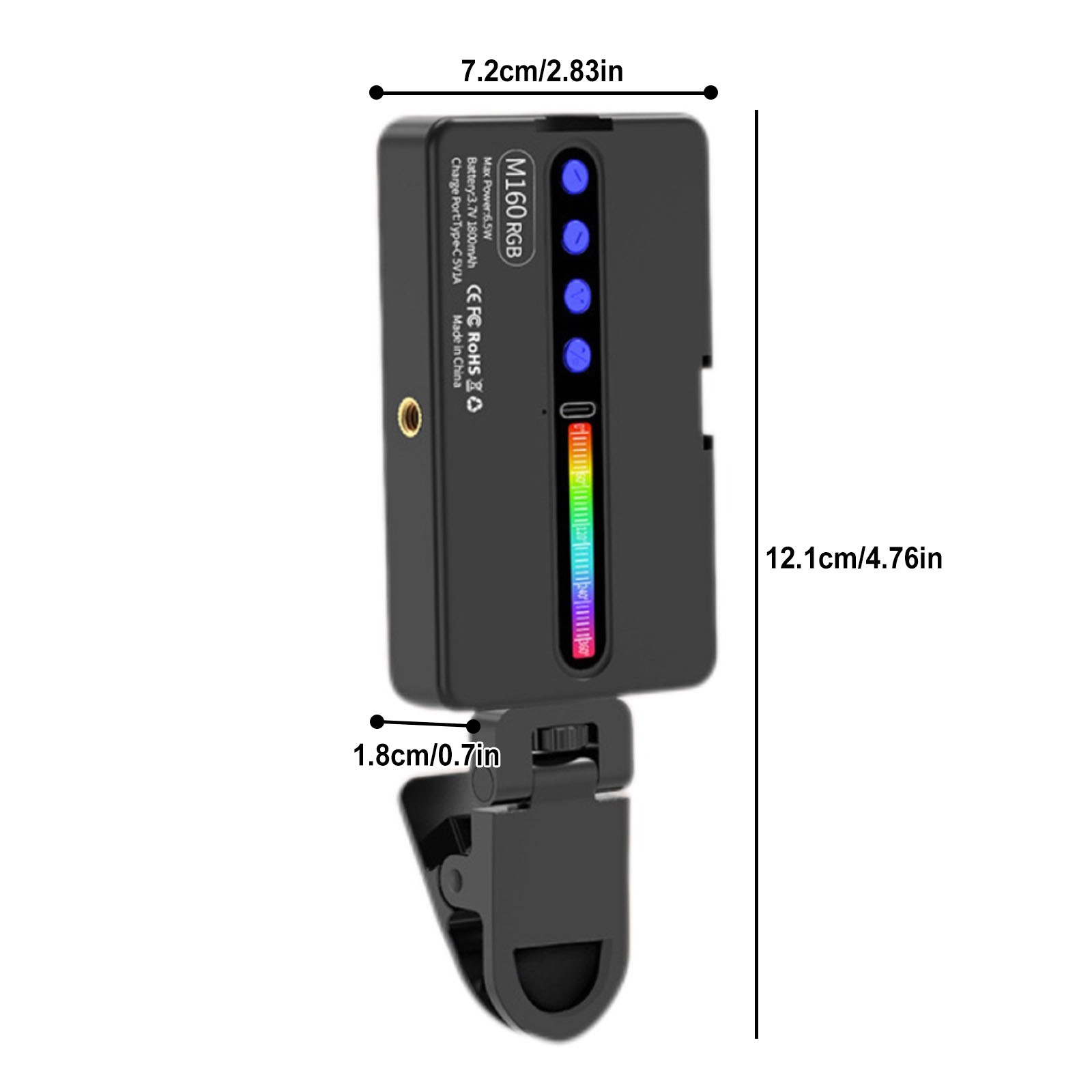 6.5W RGB LED Video Light 2700K - Photography Lighting Types recension och pris