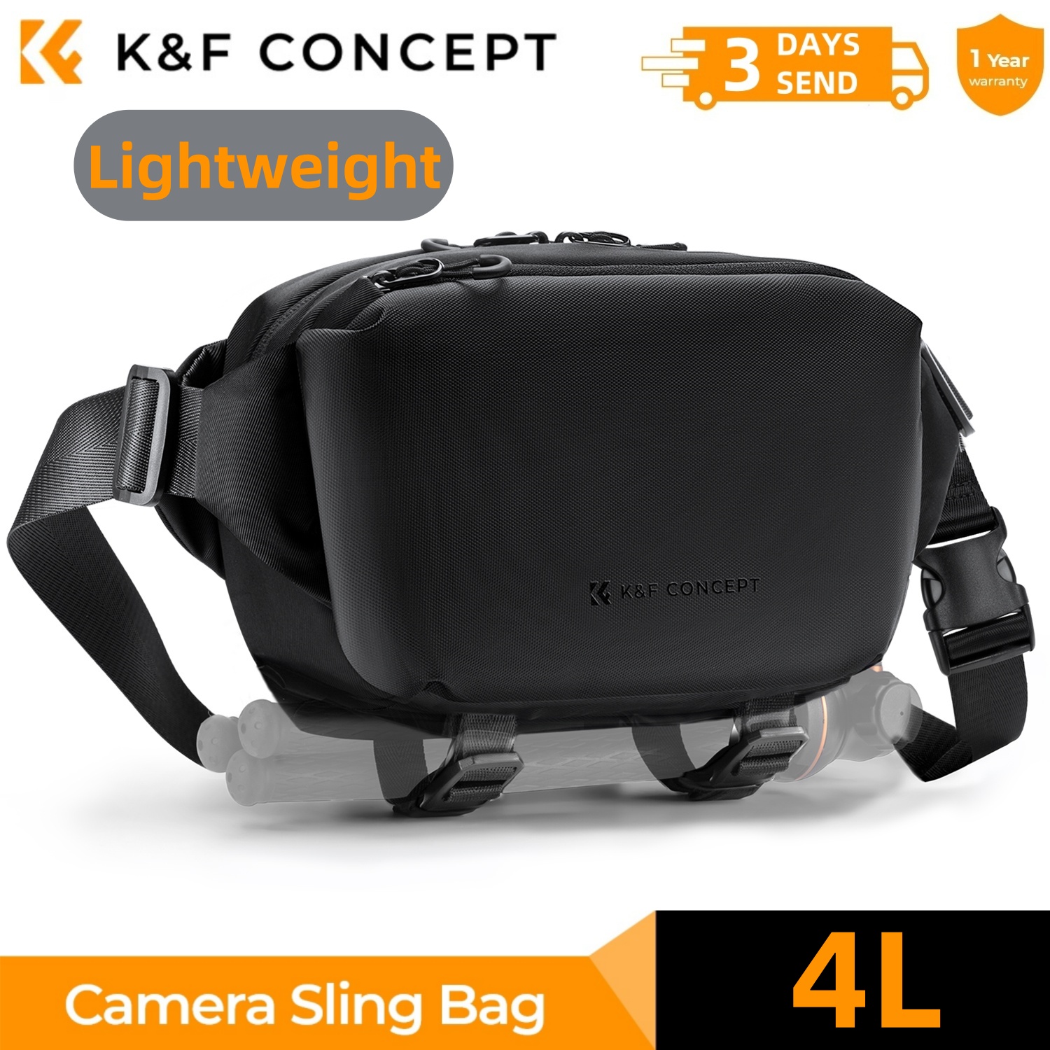K&F CONCEPT 4L Camera Sling Ba - Photography Lighting Bag recension och pris