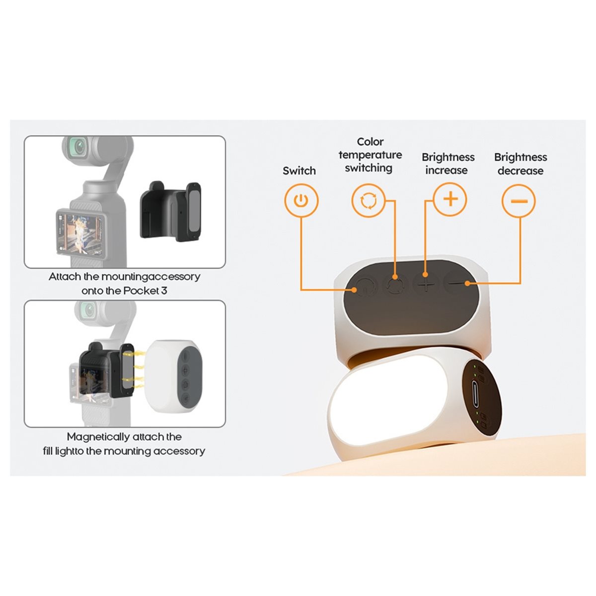 A48U For Pocket 3 Fill Light f - Photography Lighting And Composition recension och pris