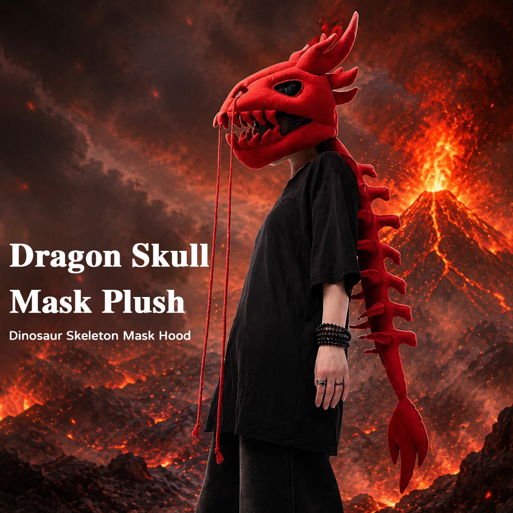 Dragon Skull Spine Plush Hood  - Photography Lighting Style recension och pris