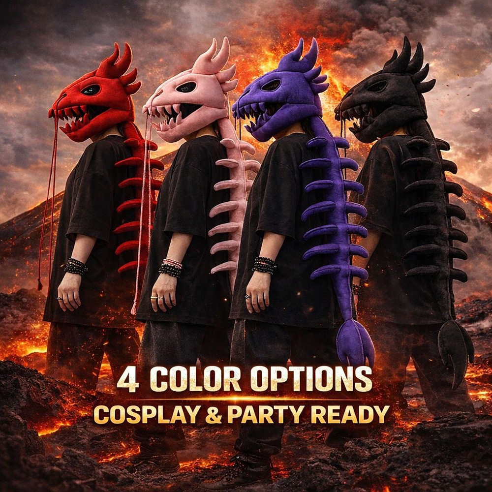 Dragon Skull Spine Plush Hood  - Photography Lighting Style recension och pris