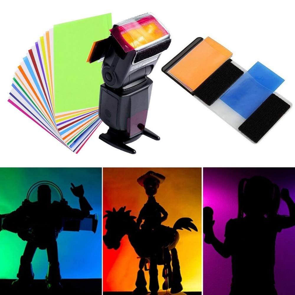 12 Colors Camera Flash Gels Li - Photography Video Lighting Kit recension och pris