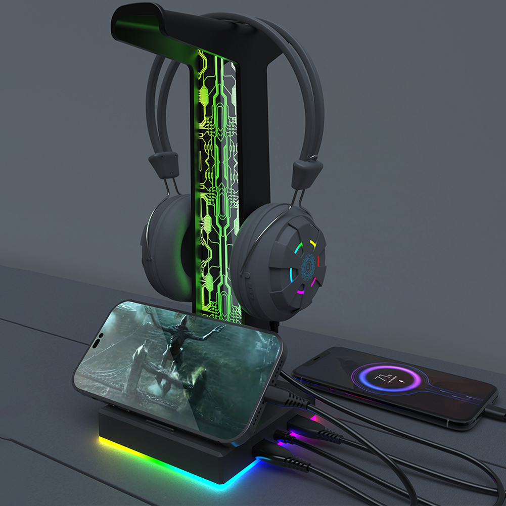 RGB Gaming Headphone Stand Dua - Photography Lighting Game recension och pris